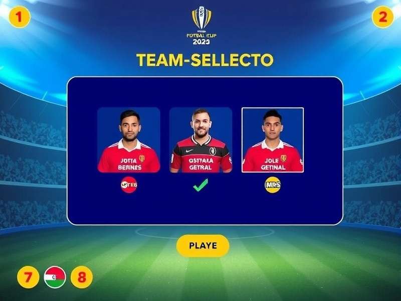 Indian Football Cup 2023 team selection screen